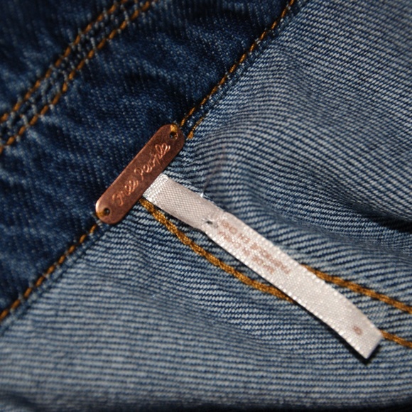 FREE PEOPLE Denim Green River One-Piece Romper D3 - Picture 7 of 8